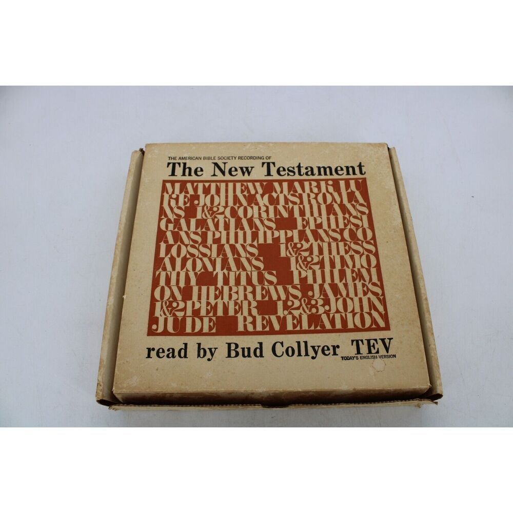 The New Testament 10” Vinyl Records By Bud Collyer American Bible Society Braill